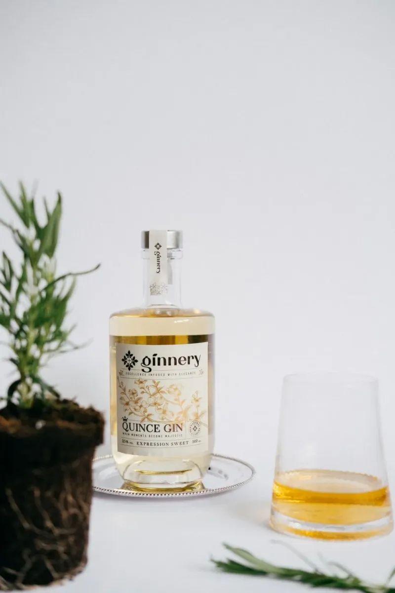 Quince Gin Liqueur Sparkler